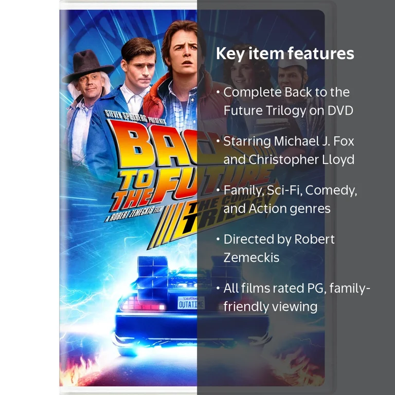 SDS, DVD Trilogy, Back to the Future Complete Set, PG Rated