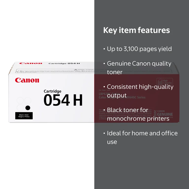 Canon High Capacity Genuine Toner 054 Black for Laser Printers