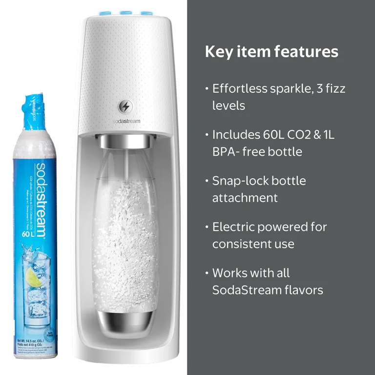 SodaStream One Touch Fizz Machine System, Sparkling Water Maker
