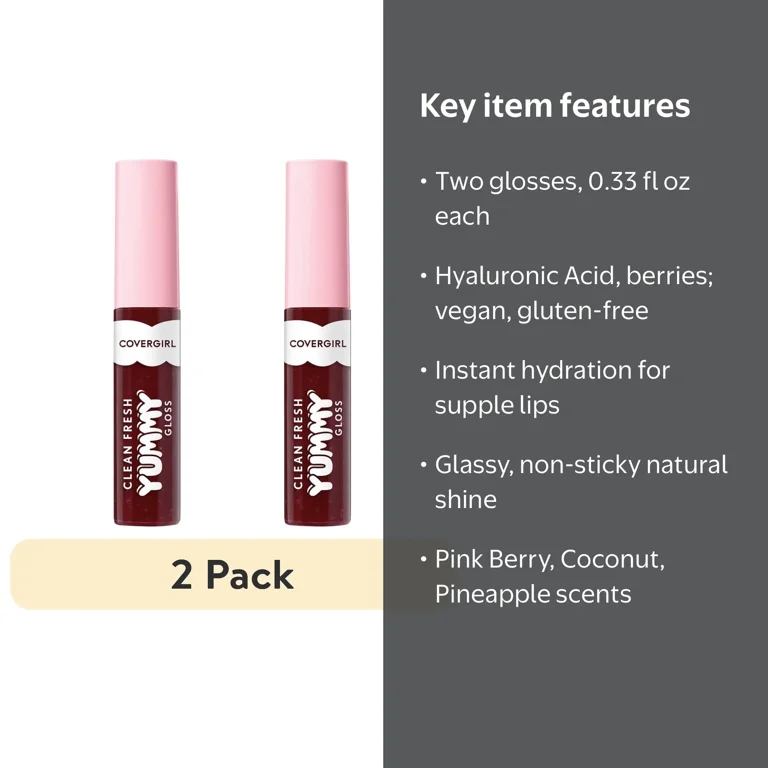 yt c key foiled lip gloss Introducing Clean Fresh Yummy Infused with naturally derived antioxidants and hyaluronic acid for instant hydration COLORKEY Nourishing Lip Balm, High-Gloss