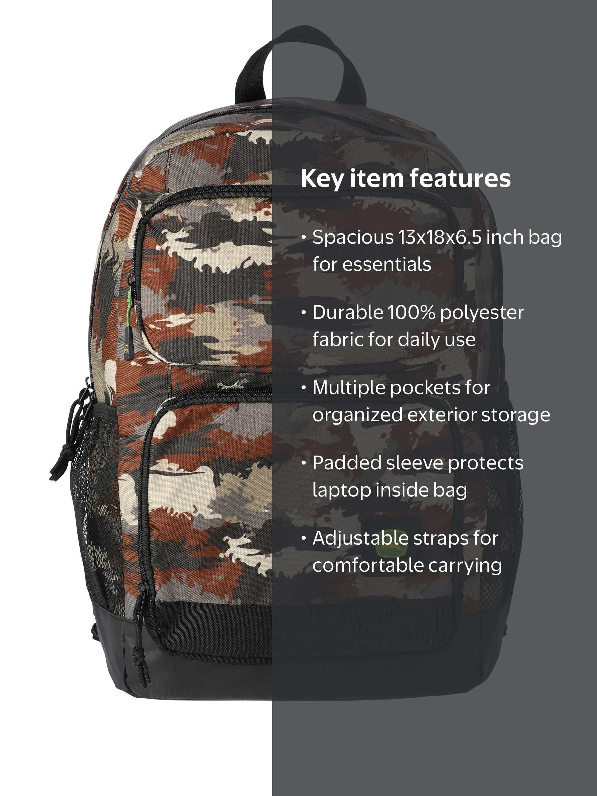 adidas camo backpack jd Sports Philippines The front zip pocket provides extra storage for small essentials John Deere Men's Jordy Laptop