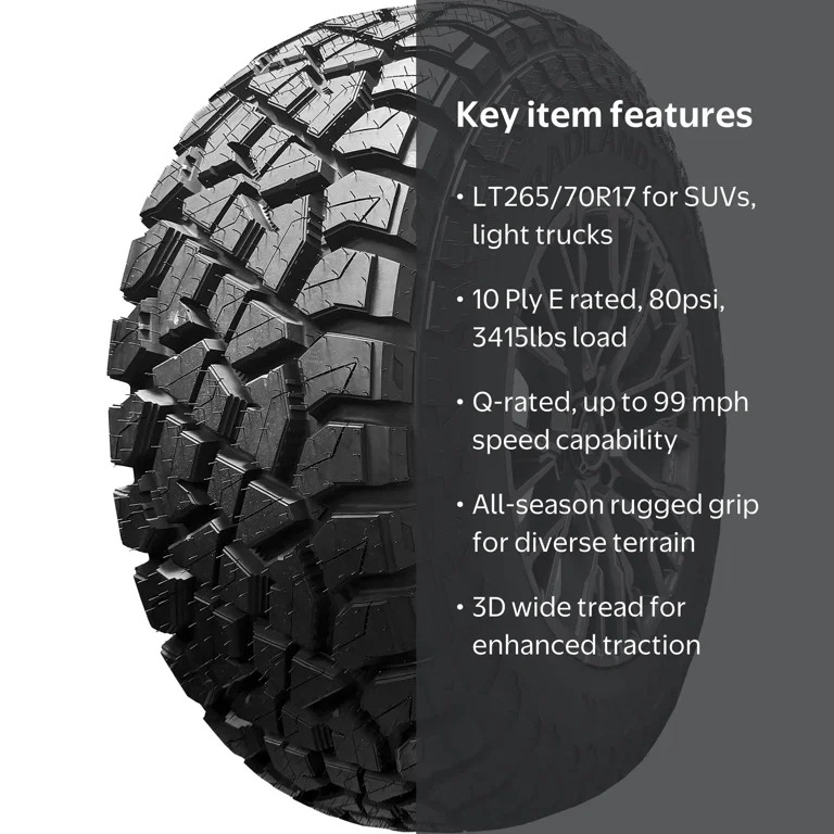 Mastertrack BADLANDS RT LT265/70R17 Rugged Terrain 10 Ply E 123Q