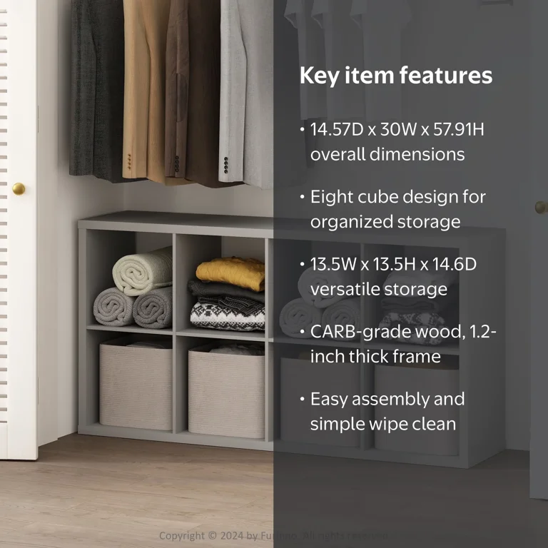 Furinno Cubic Open Back Multipurpose Clothing & Closet Storage