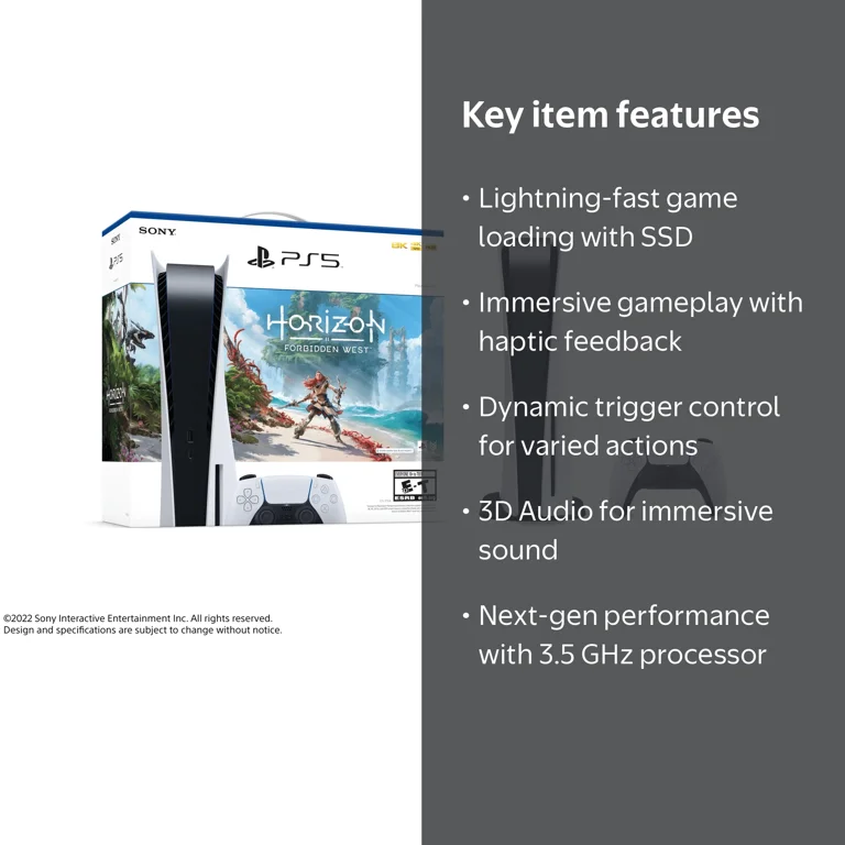 PlayStation 5 Console, Horizon Forbidden West Bundle - Ultra-High