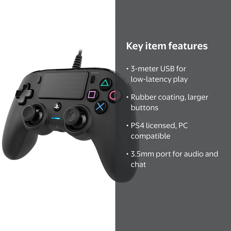 Nacon Wired Controller for PS4 & PC, Model NR-PS4PC - Walmart.com
