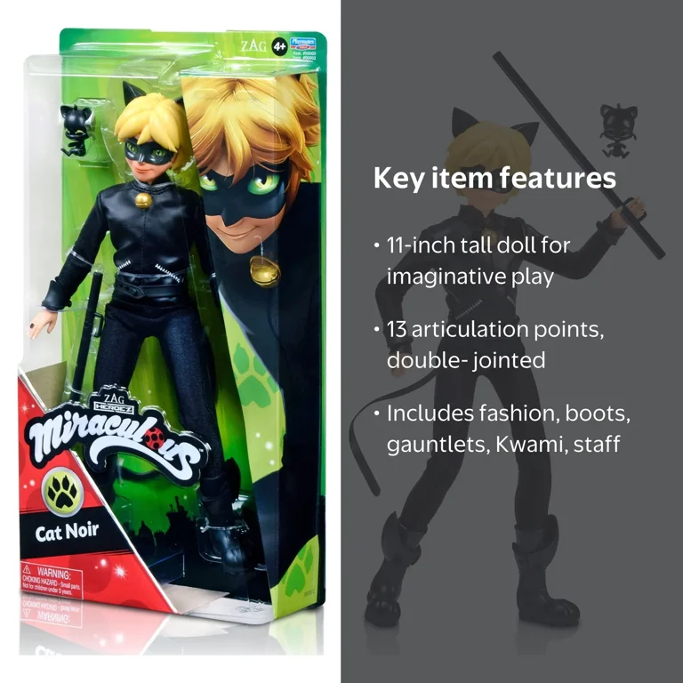 Miraculous, Miraculous Lady Bug Cat Noir Fashion Doll, 11