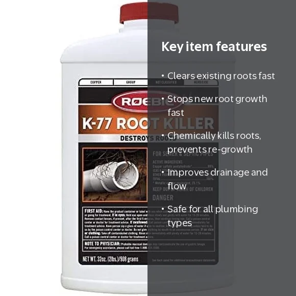 Roebic K-77 Root Killer for Sewer and Septic Systems, Clears Pipes