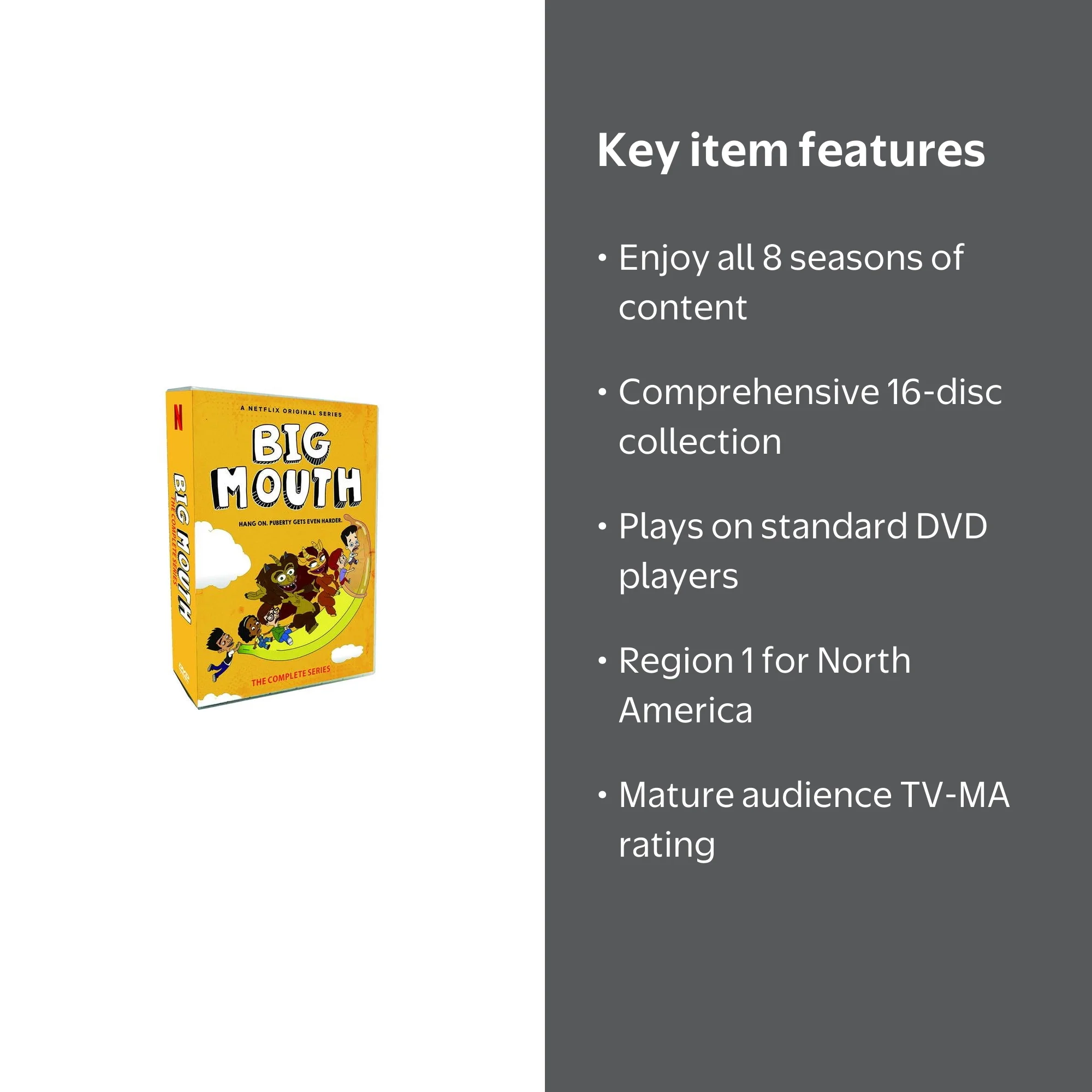 Big Mouth Complete Series Seasons 1-8 (DVD) - Walmart.com