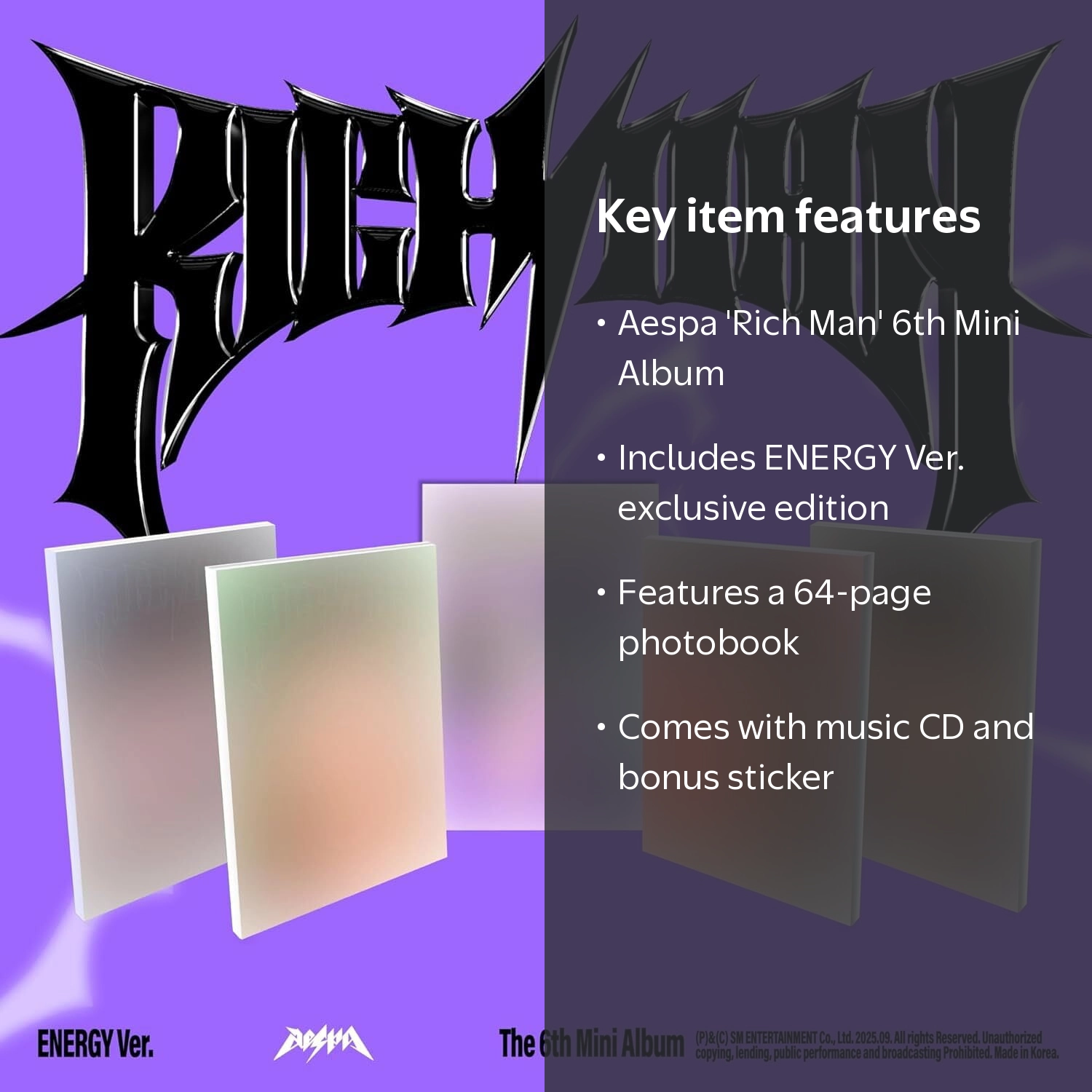 Aespa - The 6th Mini Album 'Rich Man' (ENERGY Ver.) [GROUP Version