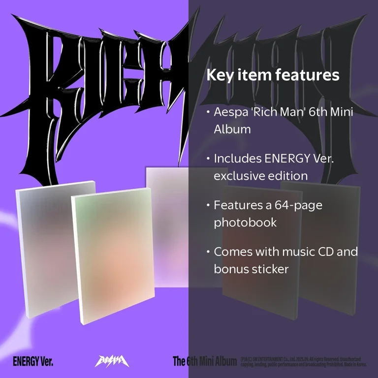 Aespa - The 6th Mini Album 'Rich Man' (ENERGY Ver.) [GROUP Version