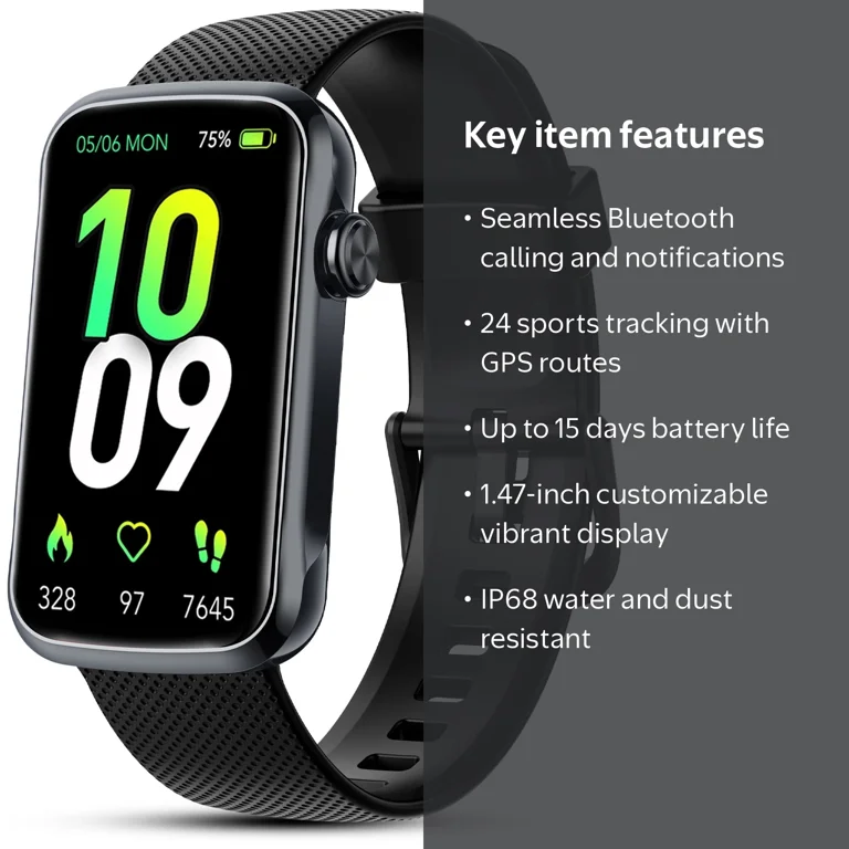 Men\'s Sliver Fitness Activity Tracke with Pedometer Comfortable Smartwatch Smartwatch for Men Fitness Smart Watch, 1.96 inch Wrist  main image 4