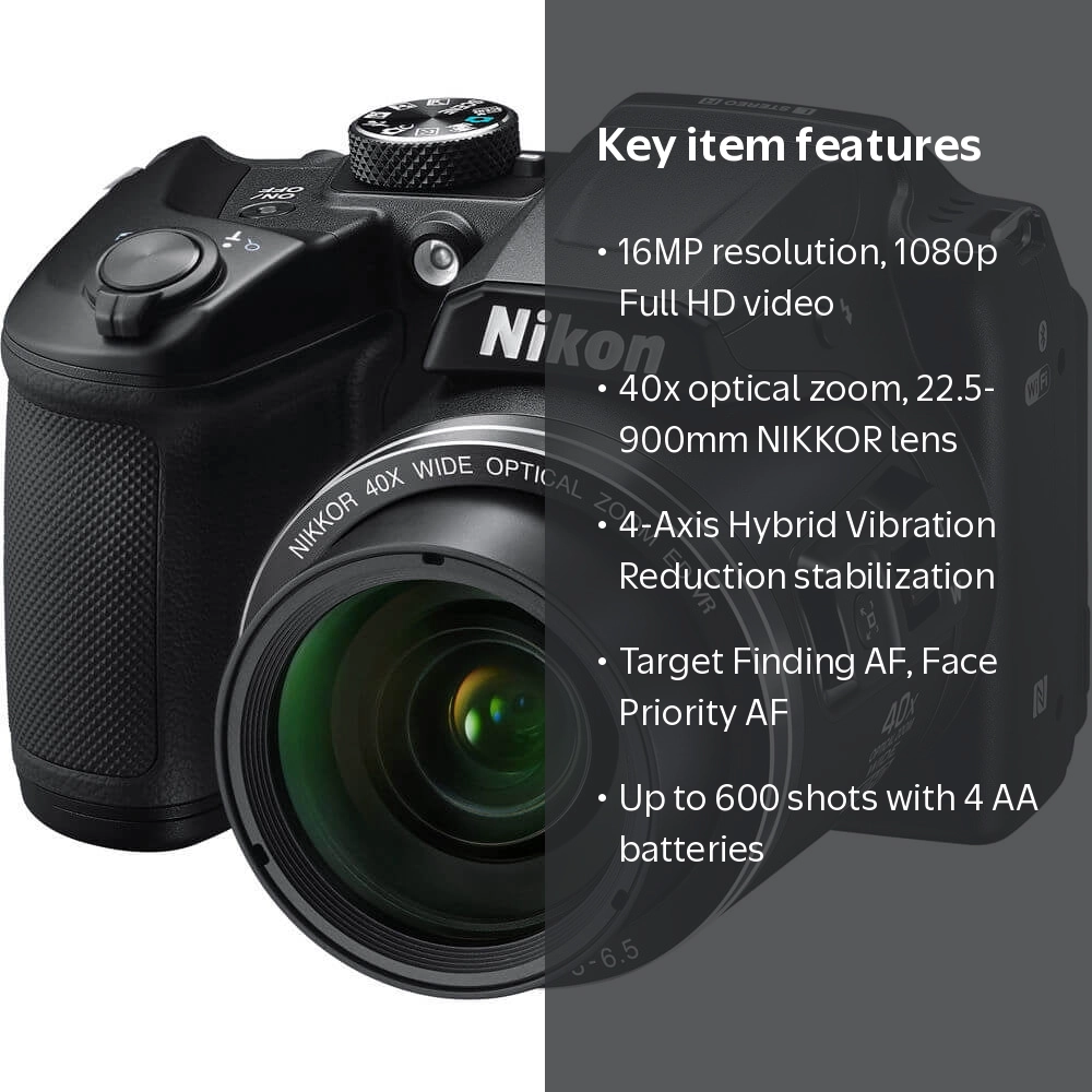 Nikon COOLPIX B500 Point & Shoot Digital Camera for Beginners