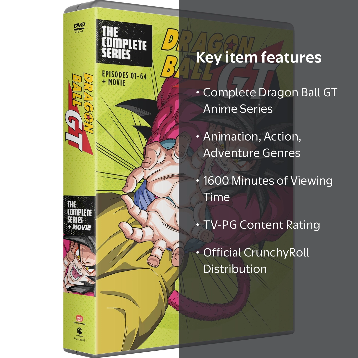 Dragon Ball GT: The Complete Series DVD 1600 mins, Animation