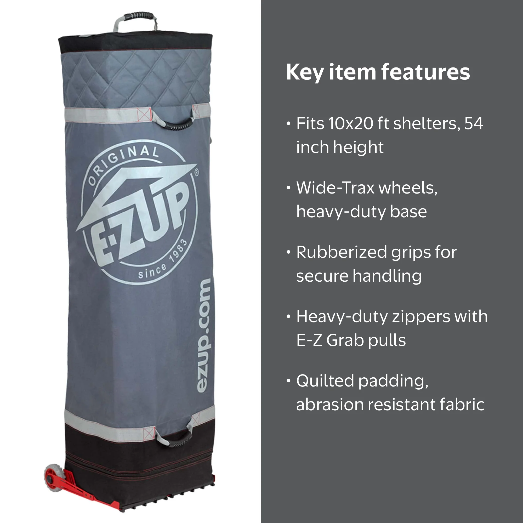 E-Z Up® Deluxe Wide-Trax Roller Bag, Carry Outdoor Canopy Pop Up