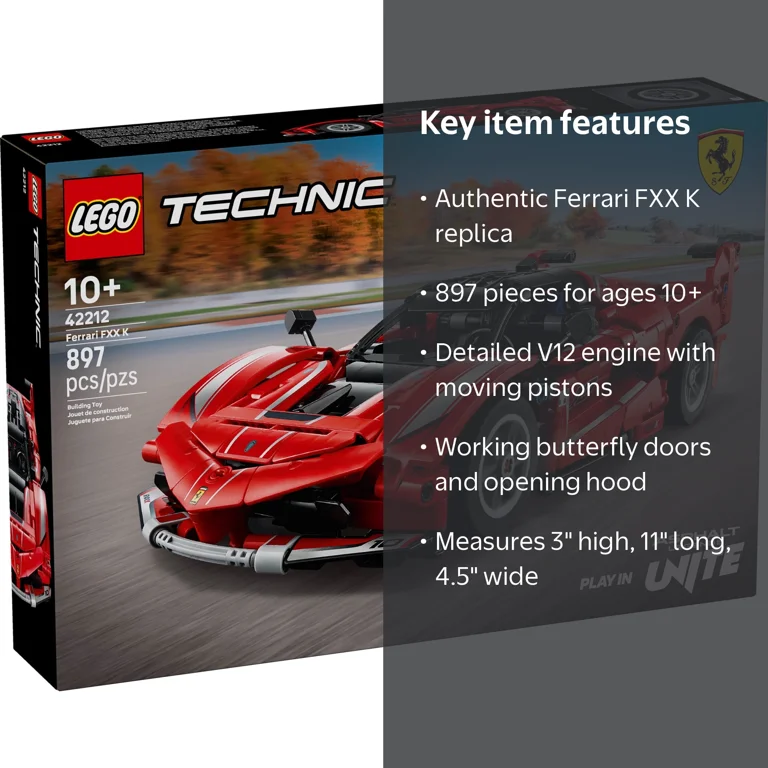 LEGO, Ferrari FXX K Building Kit, 42212, 897 Pieces - Walmart.com