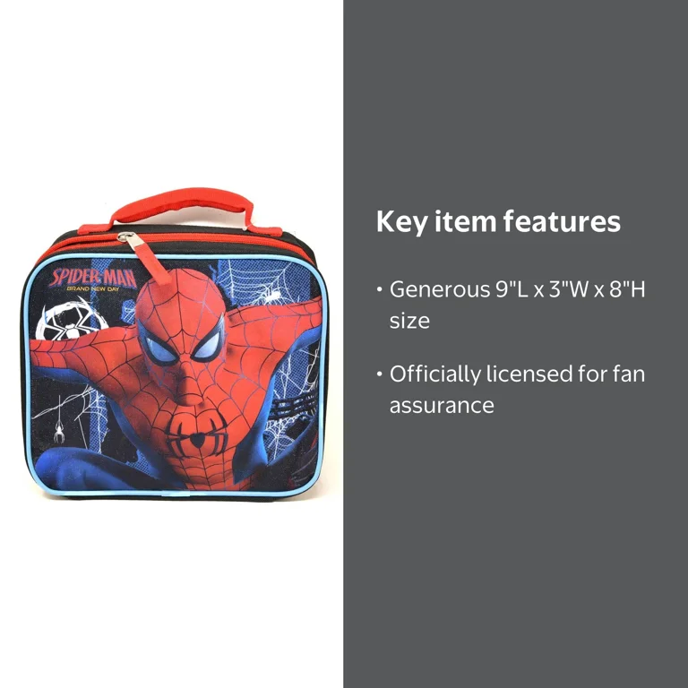 Spider-man Rectangle Lunch Bag, BRAND NEW DAY - Walmart.com