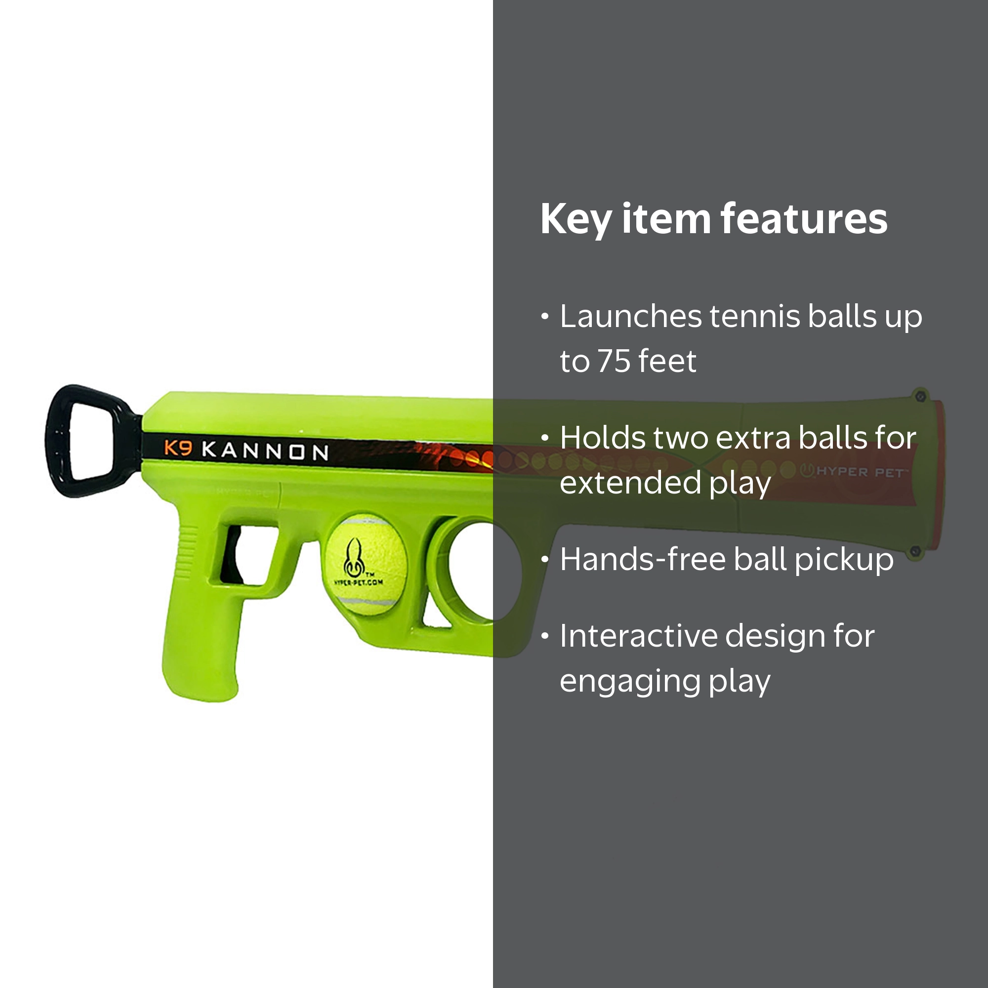 Hyper Pet K9 Kannon K2 Interactive Dog Toy Ball Launcher - Walmart.com