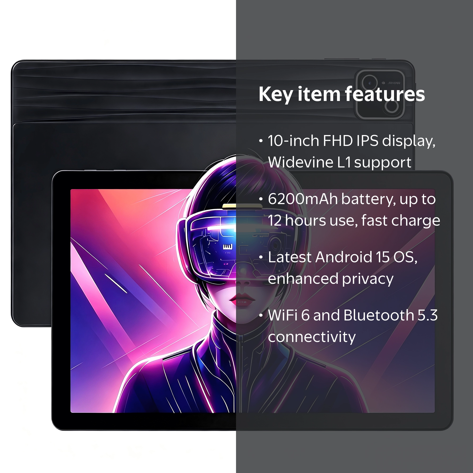 2025 Latest Android 15 Tablet - Tablet 10 Inch with 22GB + 128GB +