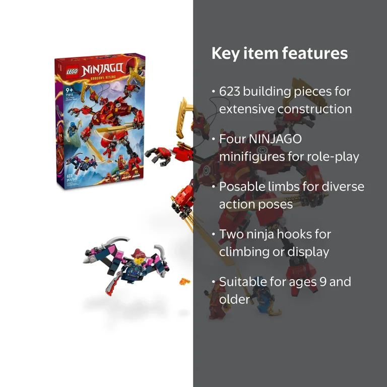 LEGO NINJAGO Kai‚Äôs Ninja Climber Mech Adventure Toy Set