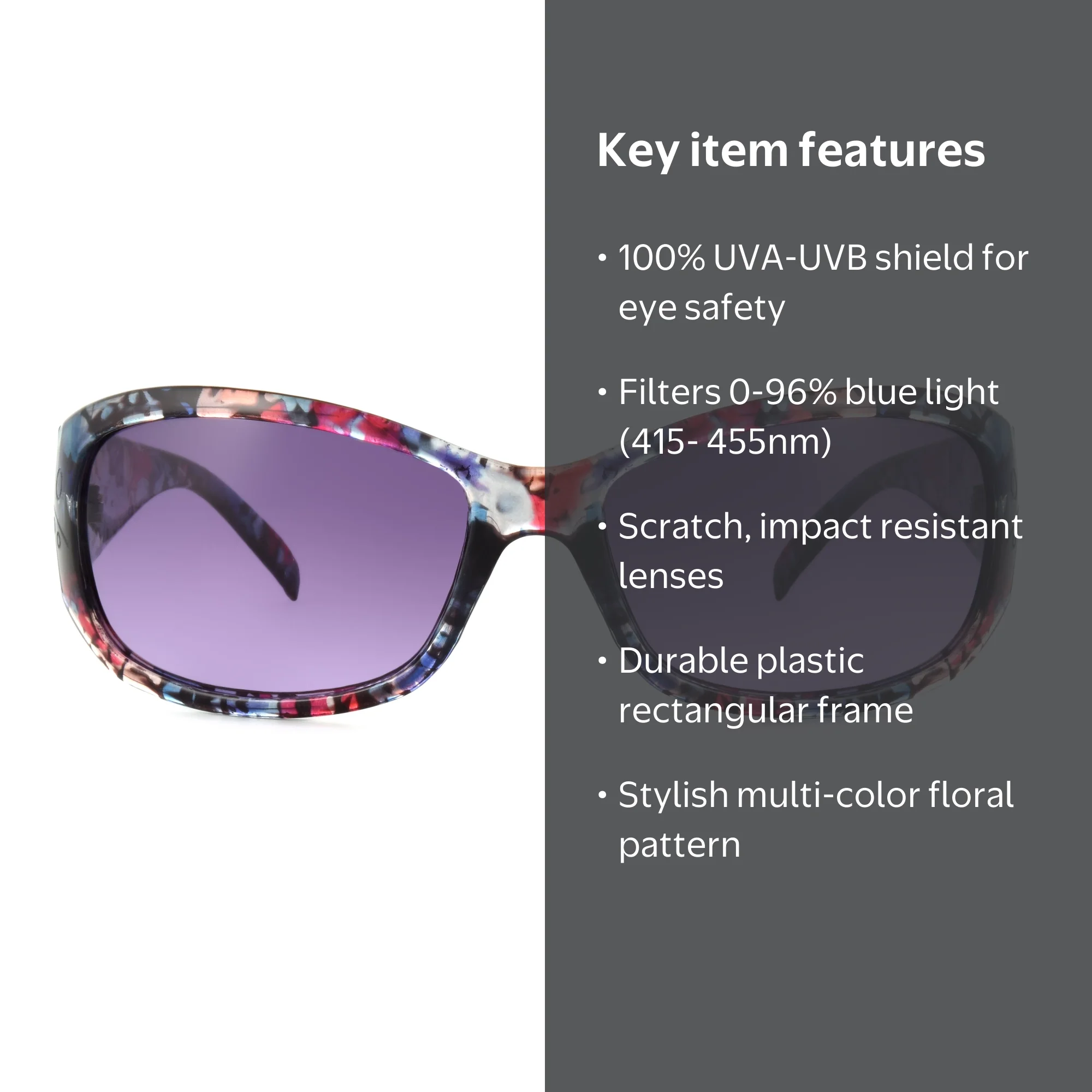 Sunsentials By Foster Grant Women's Rectangle Sunglasses, Multi