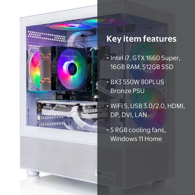 AIGAMEPC Gaming PC Desktop Computer, Intel Core i7 up to 4.0GHz