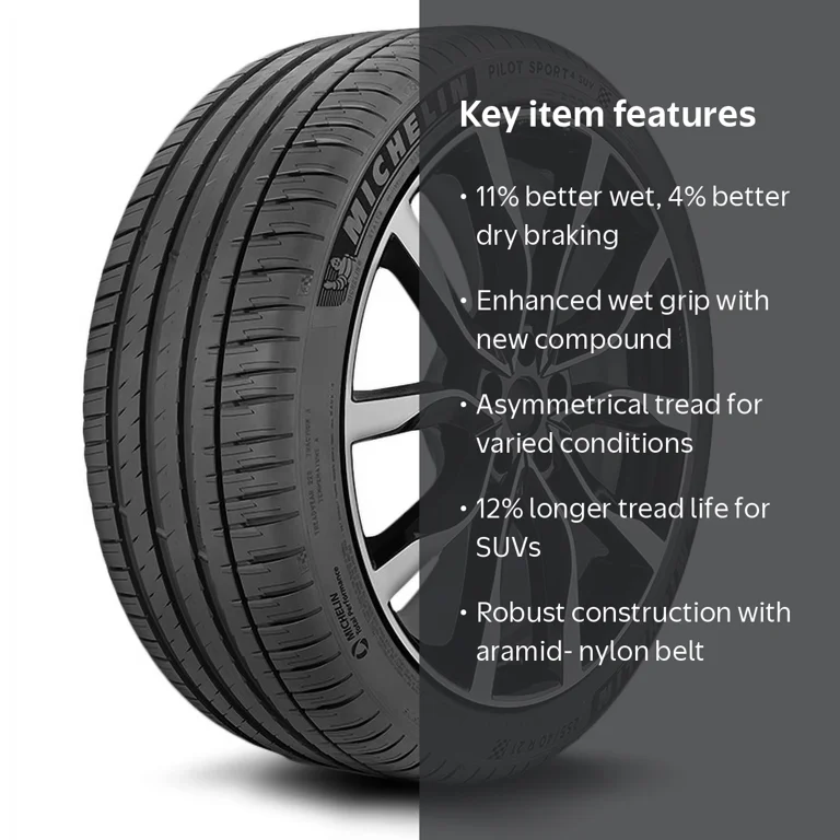 Michelin Pilot Sport 4 SUV ZP 275/40R22 107Y XL Tire - Walmart.com