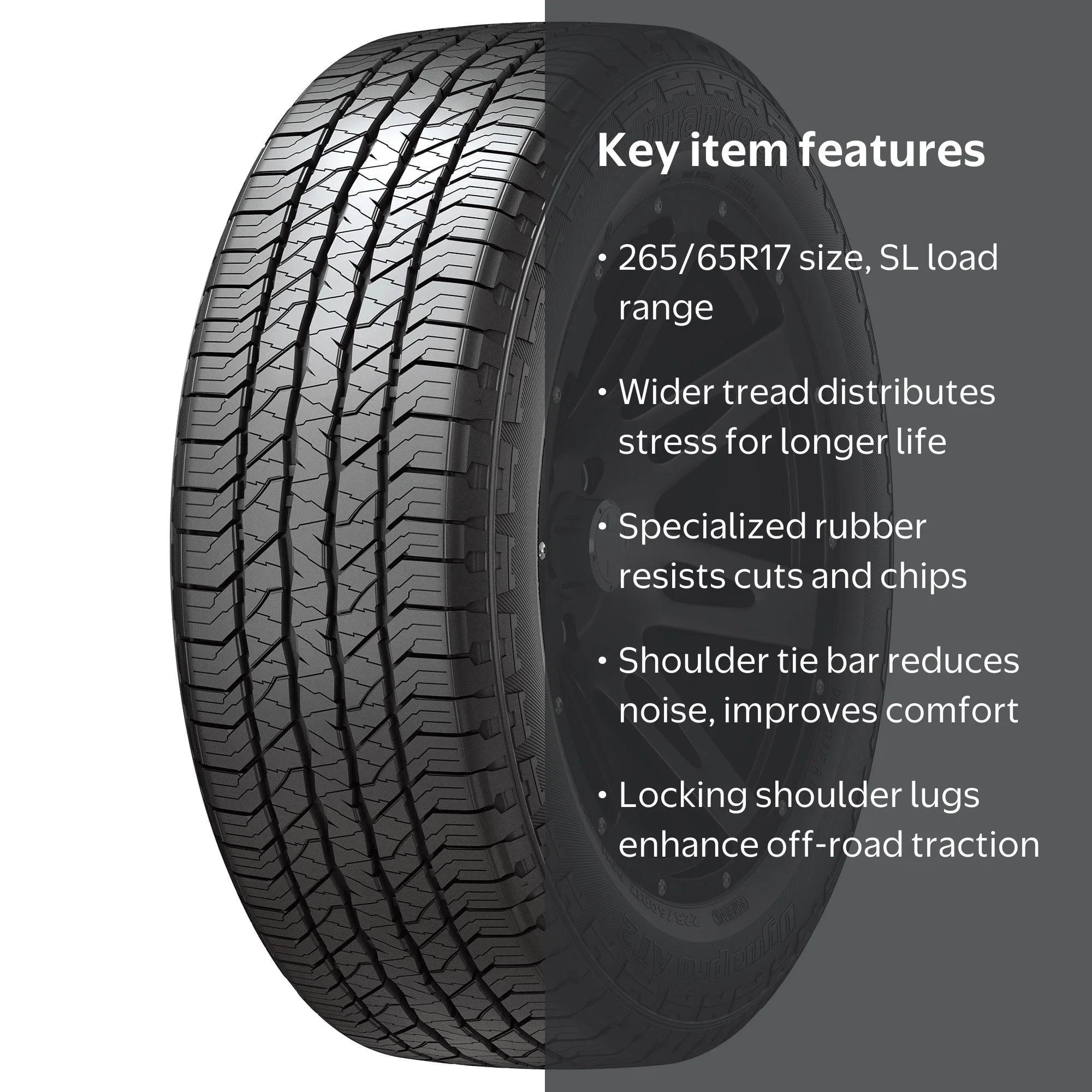 Hankook Dynapro AT2 All Terrain Light Truck Tire 265/65R17 112T