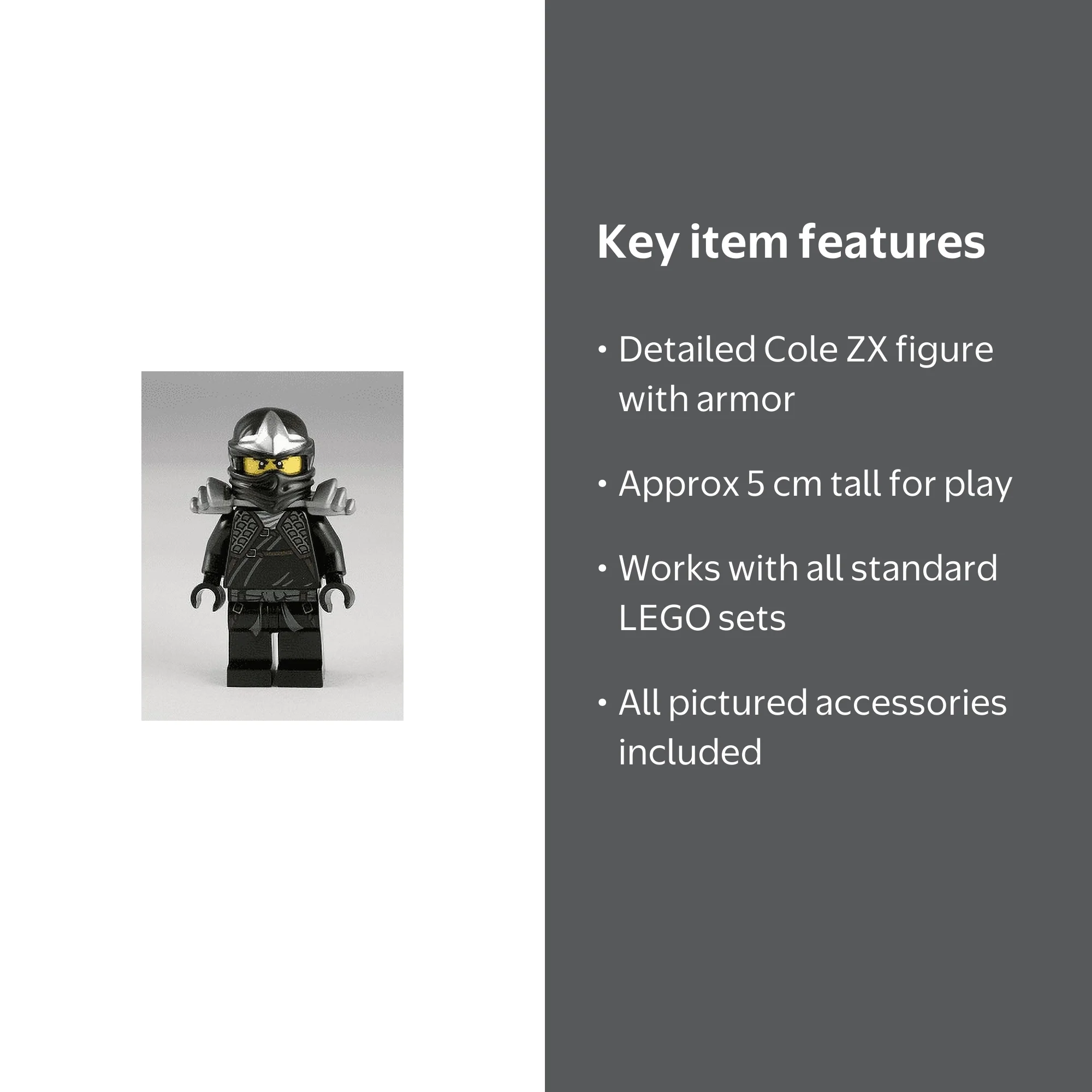 LEGO Ninjago Kid's Cole ZX Mini Figure with Armor - Walmart.com