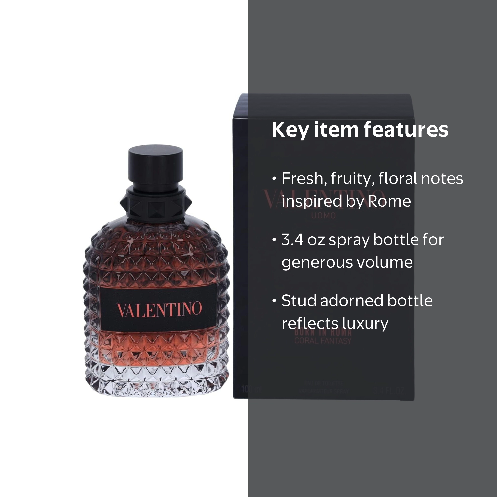 Valentino Eau de Toilette Spray 3.4 oz, Born In Roma Coral Fantasy