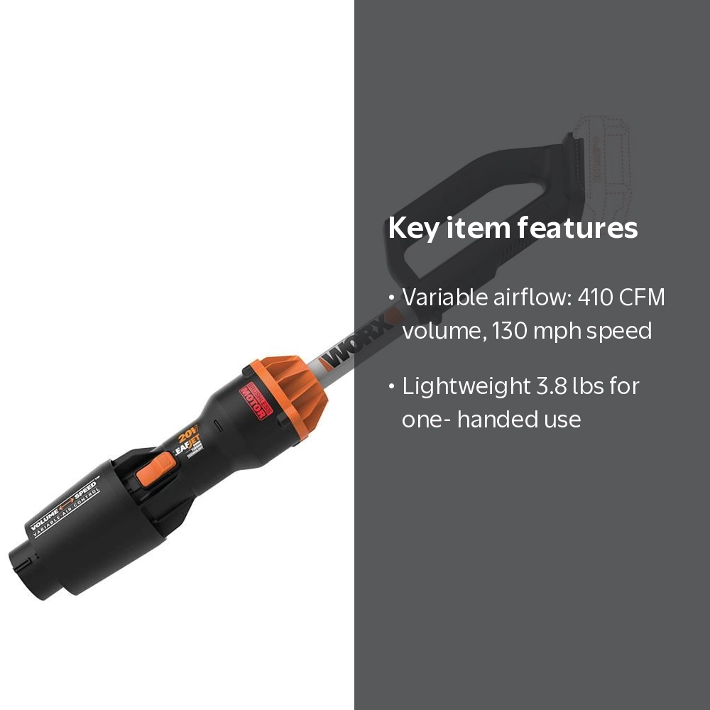 Worx, LeafBlower, Brushless Motor, 20V Power Share LEAFJET