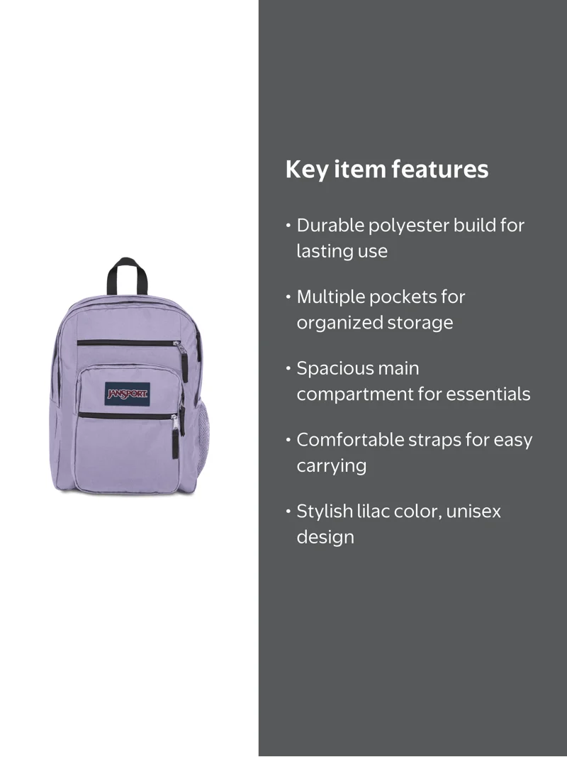 16in x 13in x 9in jansport bag Big Student Backpack Also holds electronic devices and features external dedicated laptop sleeve Big Student - Apple Orchard