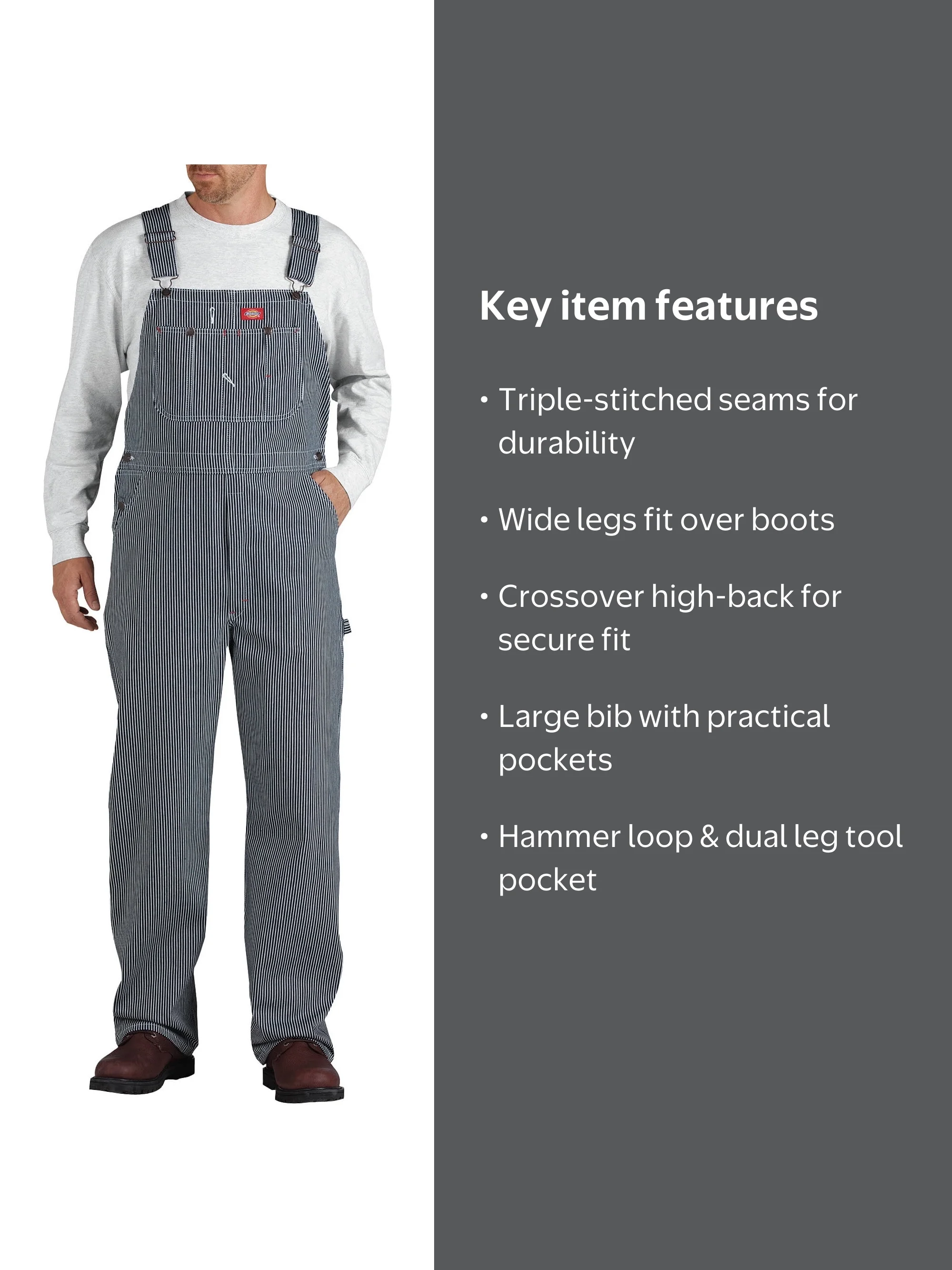 Dickies Work Coveralls Clothing - Mens and Big Mens Hickory