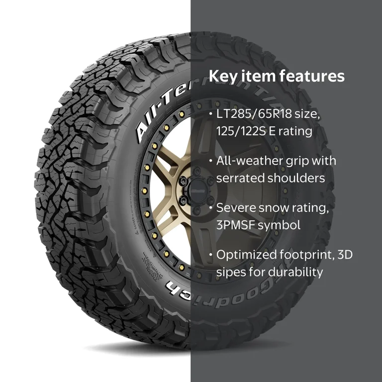 BFGoodrich, All-Terrain T/A KO3, LT285/65R18 125/122S E - Walmart.com