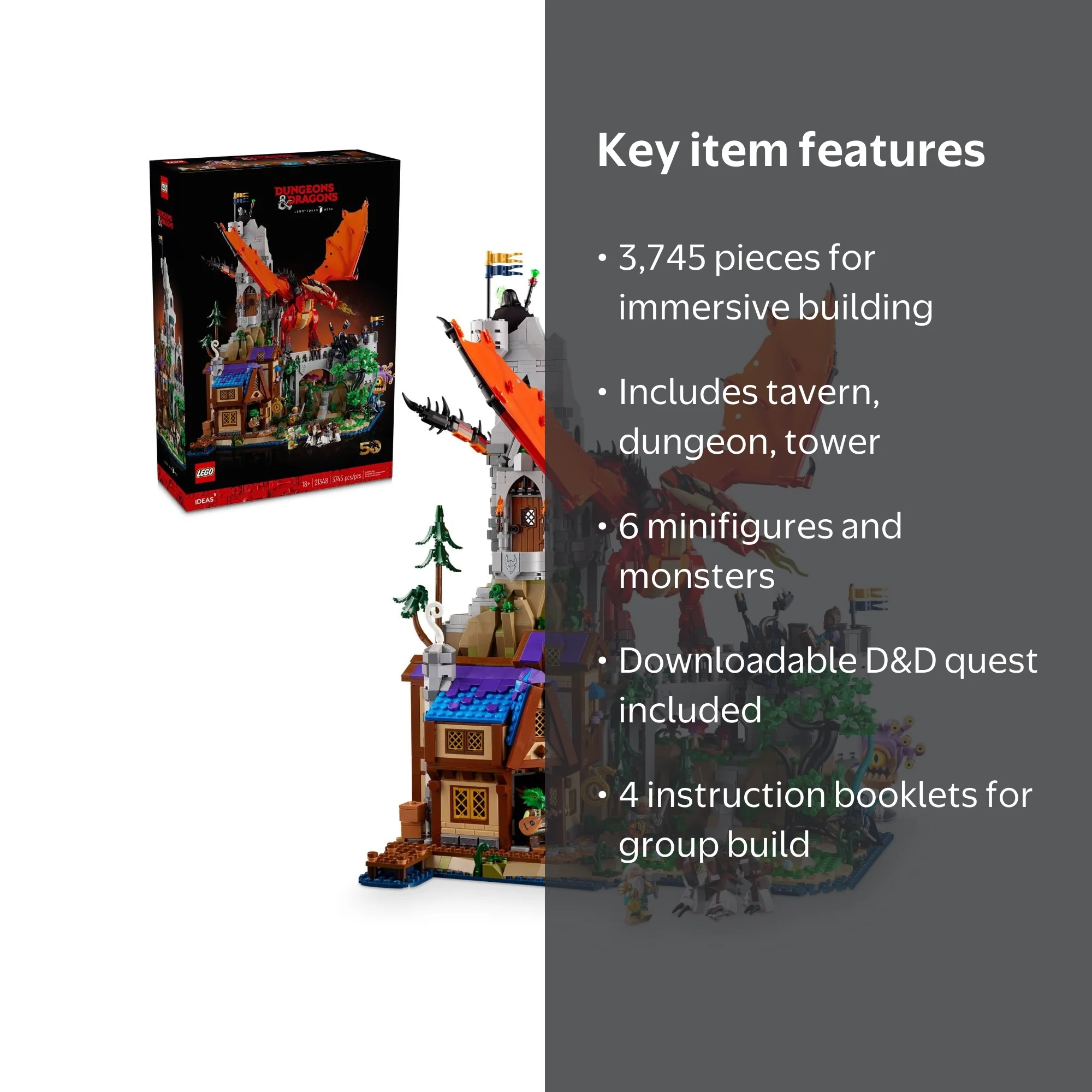 LEGO Ideas Dungeons & Dragons Red Dragon‚Äôs Tale Build and