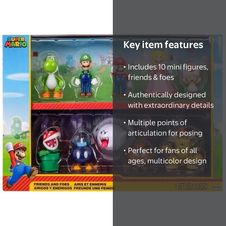 Nintendo World Wave 28 Super Mario Video Game, Friends & Foes Mini