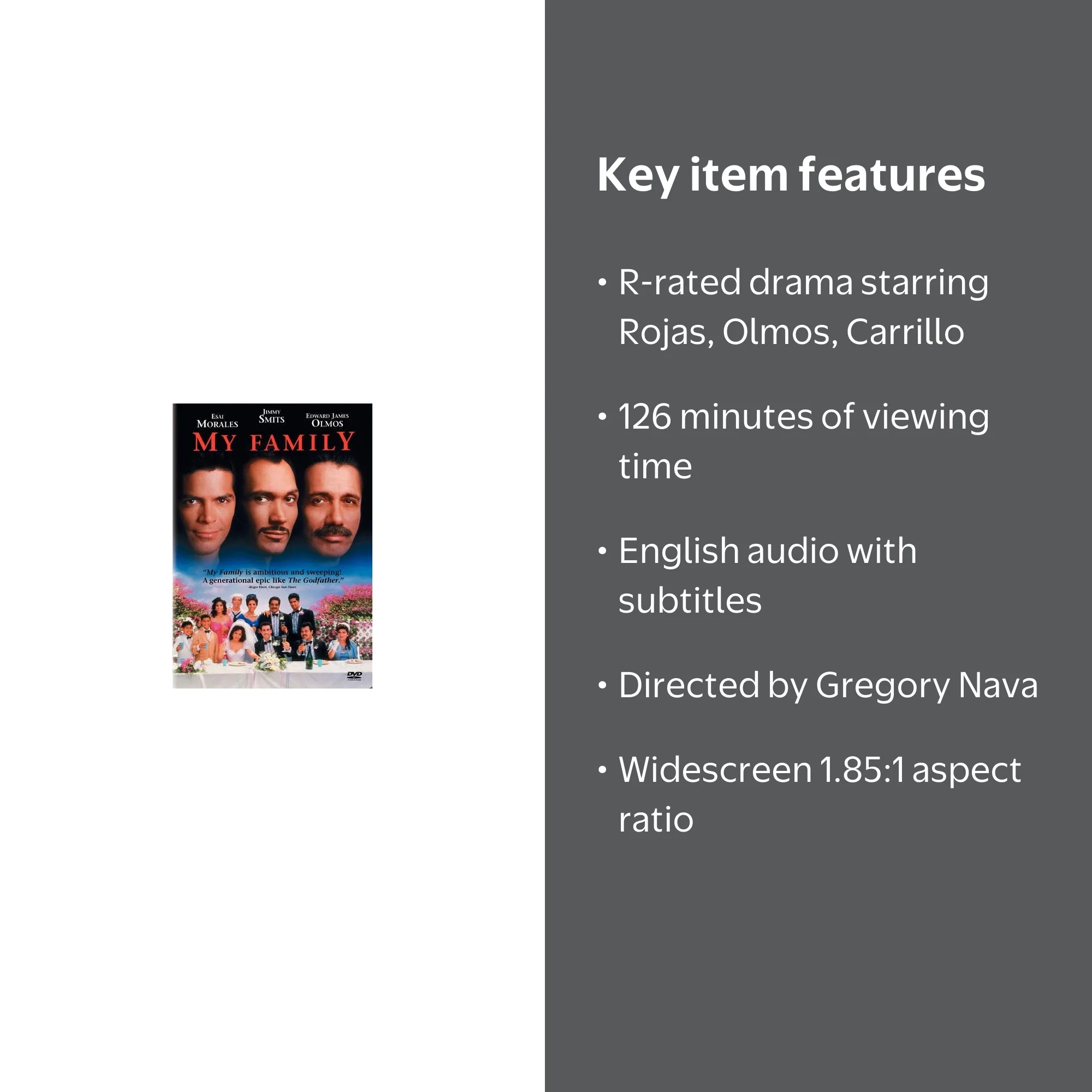New Line Home Video - My Family (Mi Familia) DVD, Drama, Directed