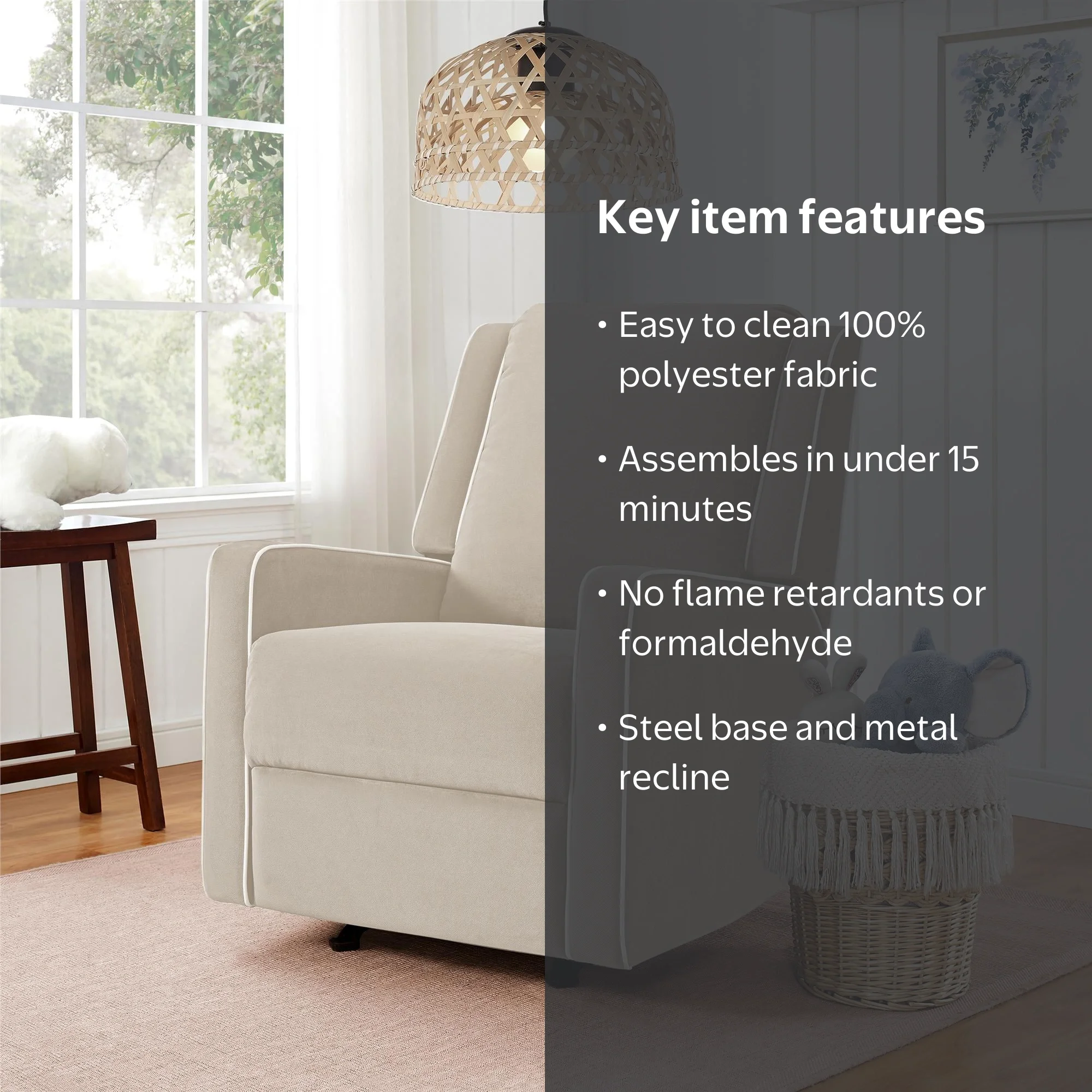 Baby Relax Robyn Nursery Glider Recliner Chair - Walmart.com