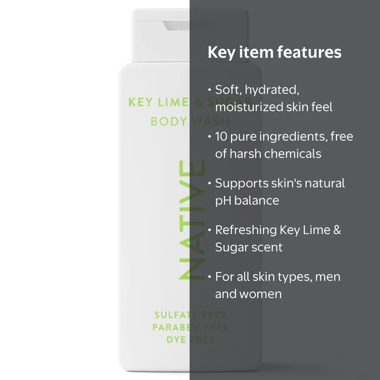 Native Body Wash Key Lime & Sugar 18 oz - Walmart.com