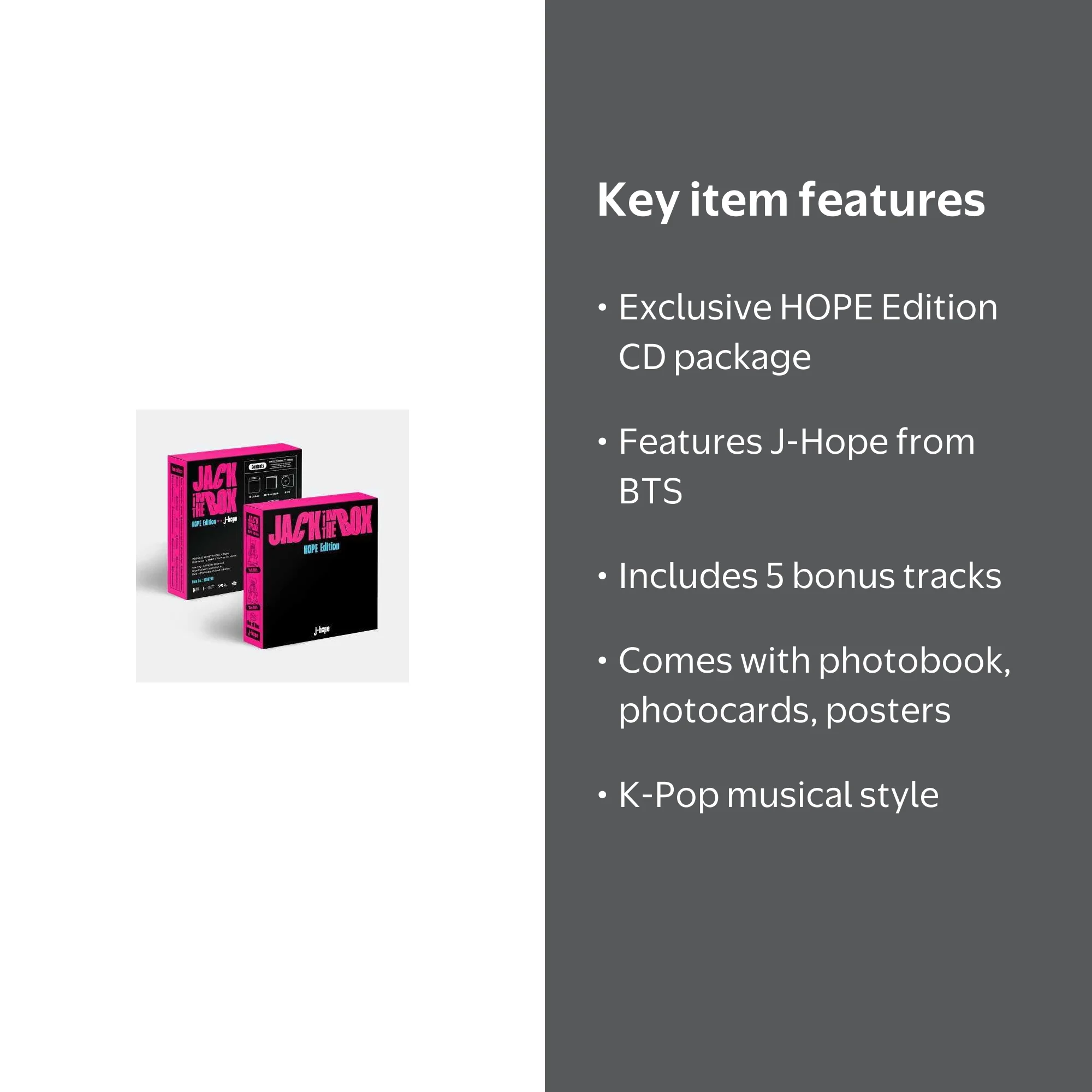 J-Hope (BTS) - KPOP Jack In The Box (HOPE Edition) - Music CD with