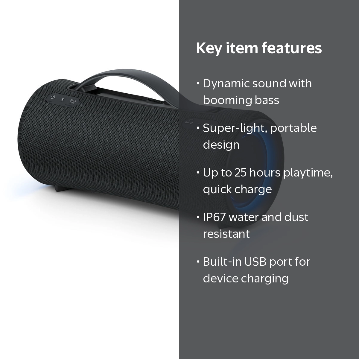 Sony SRS-XG300 Wireless Portable BLUETOOTH Party Speaker, IP67