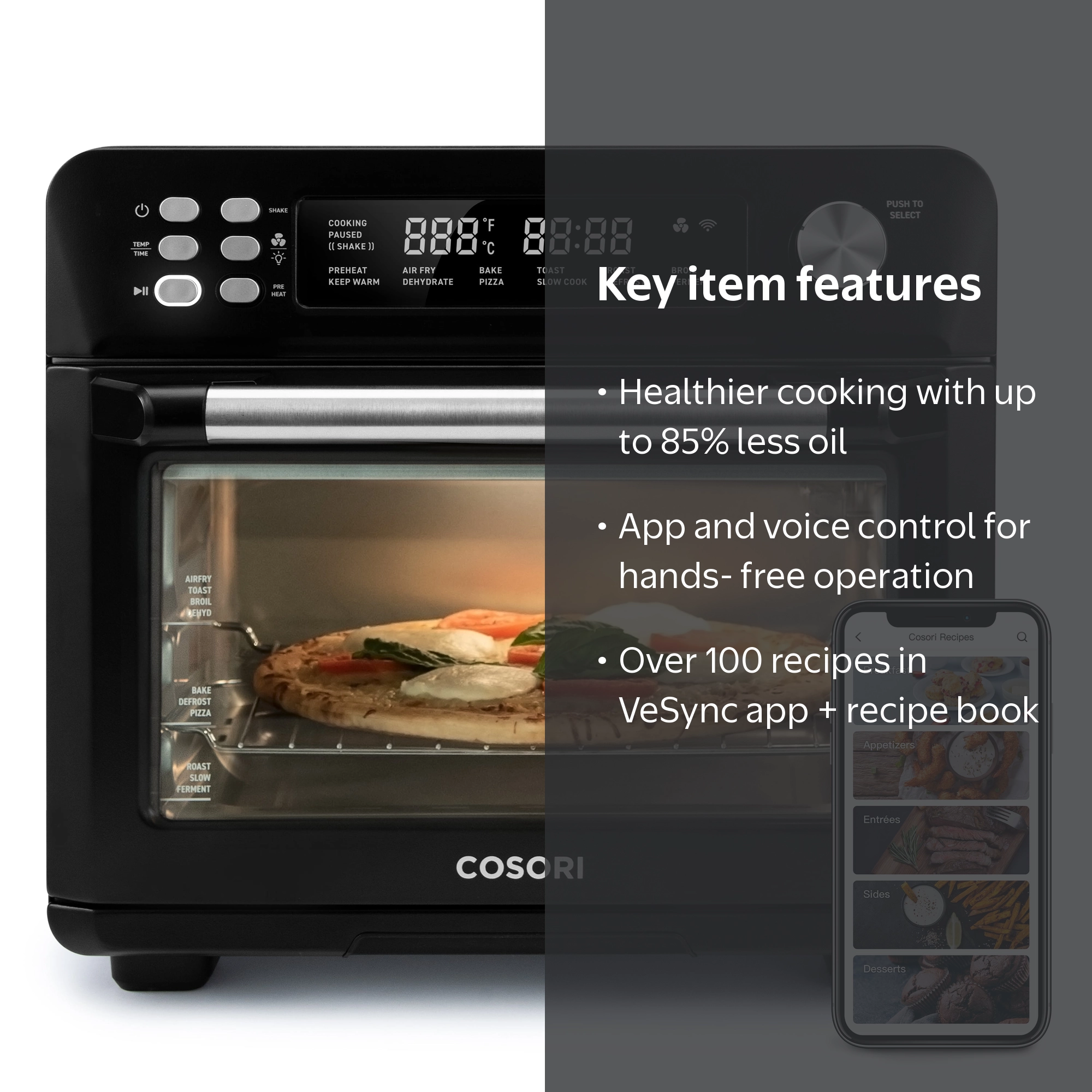 COSORI Original Dehydrator Combo, Smart 26.4QT Large Stainless