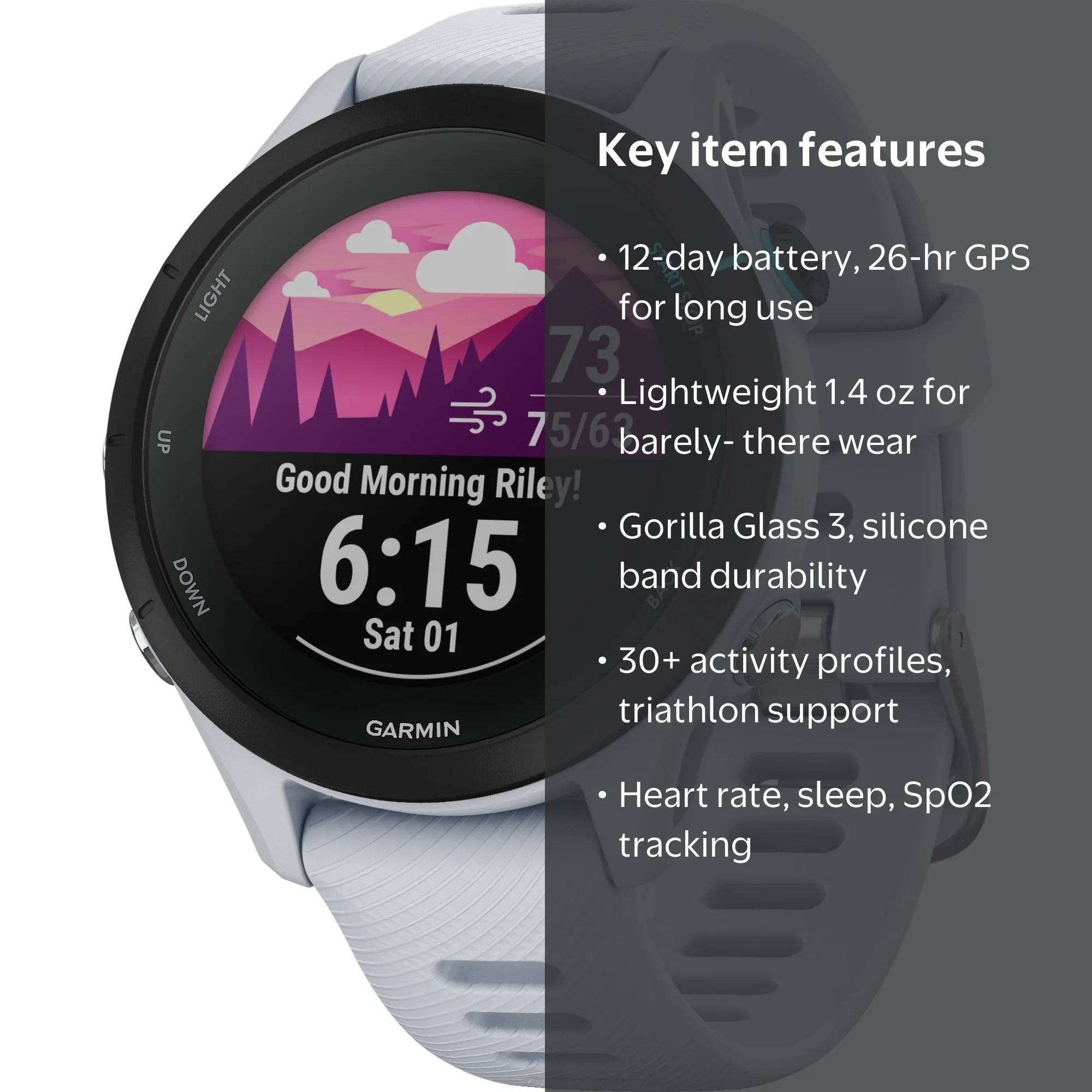 Garmin Forerunner 255S GPS Running Smartwatch with Music