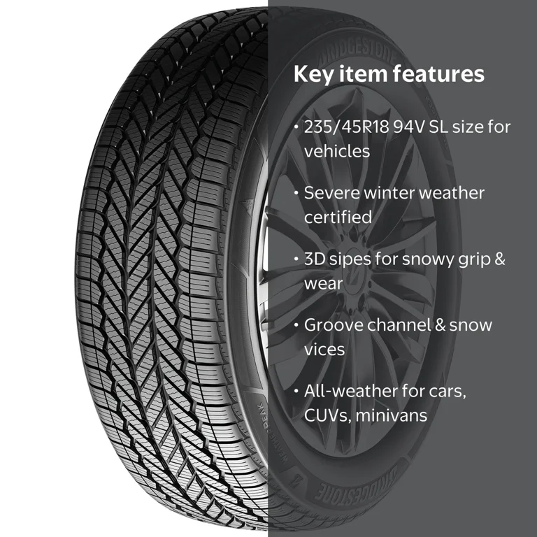 Bridgestone, Passenger Tire, All Weather, 235/45R18, 94V - Walmart.com Bridgestone, Passenger Tire, All Weather, 235/45R18, 94V - Walmart.com