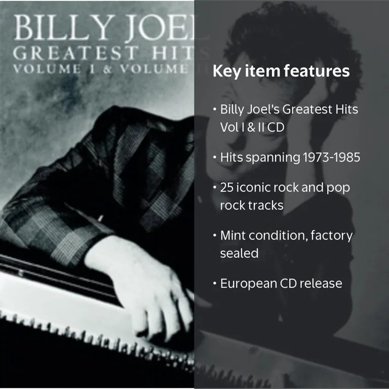 Billy Joel, Greatest Hits Volume I and Volume II, 2 CD, Mint