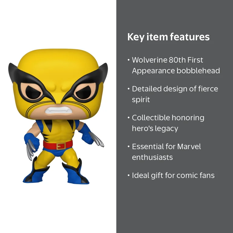 Funko POP! Marvel, First Appearance Wolverine Bobblehead, 80th