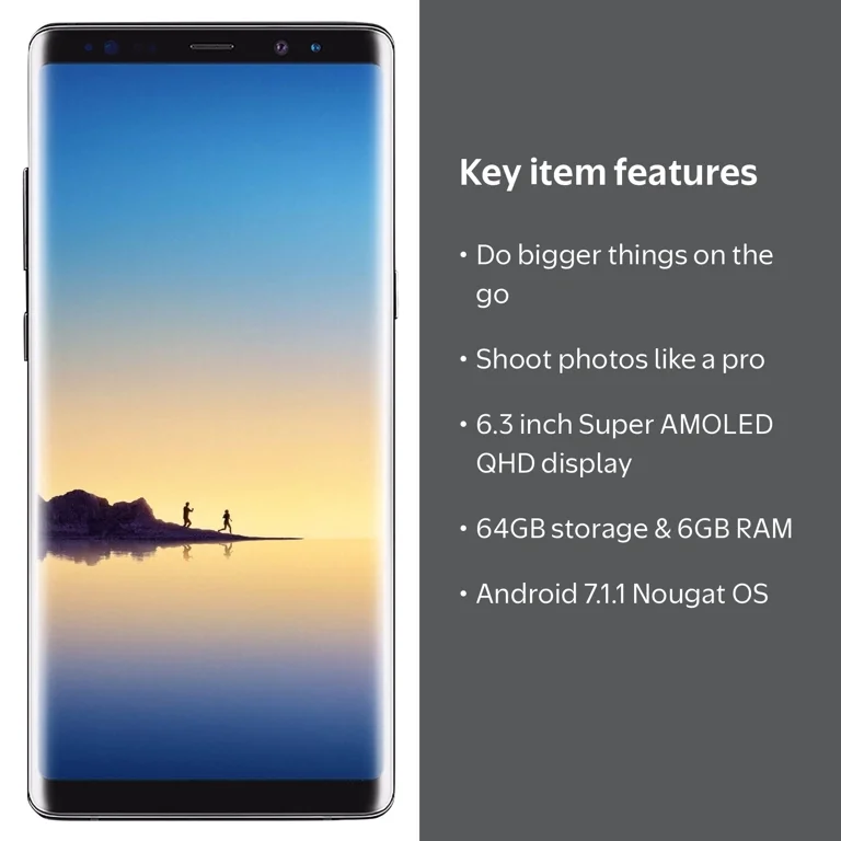 Samsung, Galaxy Note 8 Smartphone, SM-N950U, 6.3