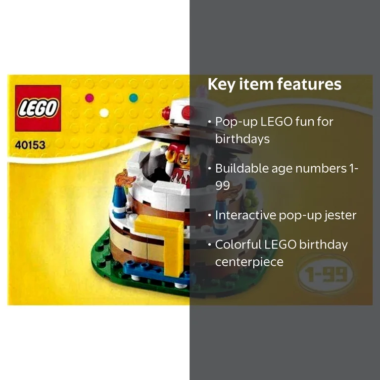 New Level Unlocked バースデーセット LEGO Birthday Decoration Cake Set 40153 - Walmart.com