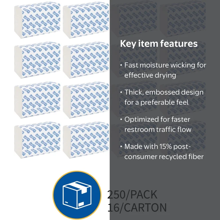 Genuine Joe GJO21100 Multifold Towels, 250 Sheets per Pack, 16
