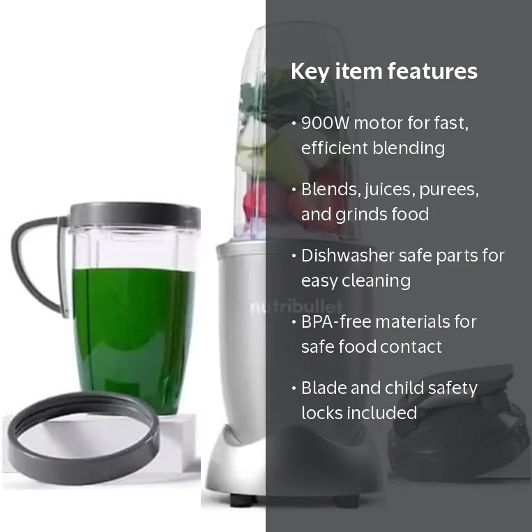 nutribullet, Blender, Pro 900, White, Champagne, Powerful 900W