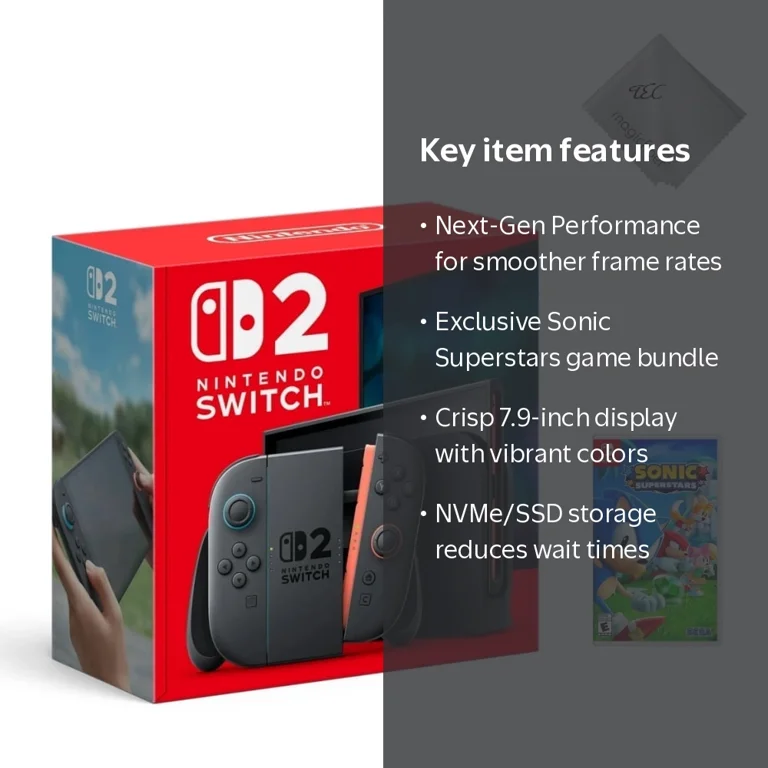 Nintendo Switch 2 Console Sonic Superstars Bundle, 256GB, Next-Gen